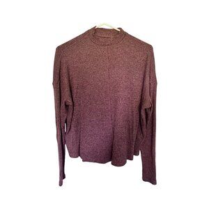 SO Top Super Cozy Light Purple Ribbed With Seam Womans SM